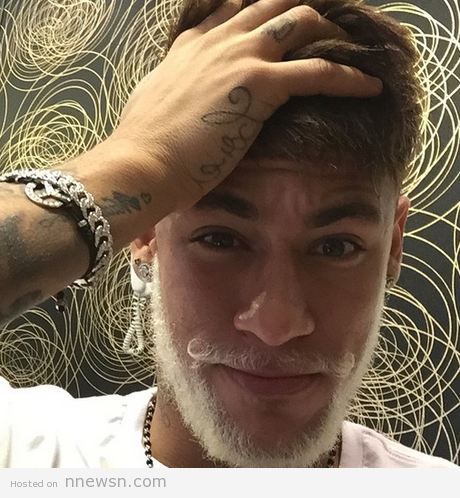 Neymar white beard happy new year 2015