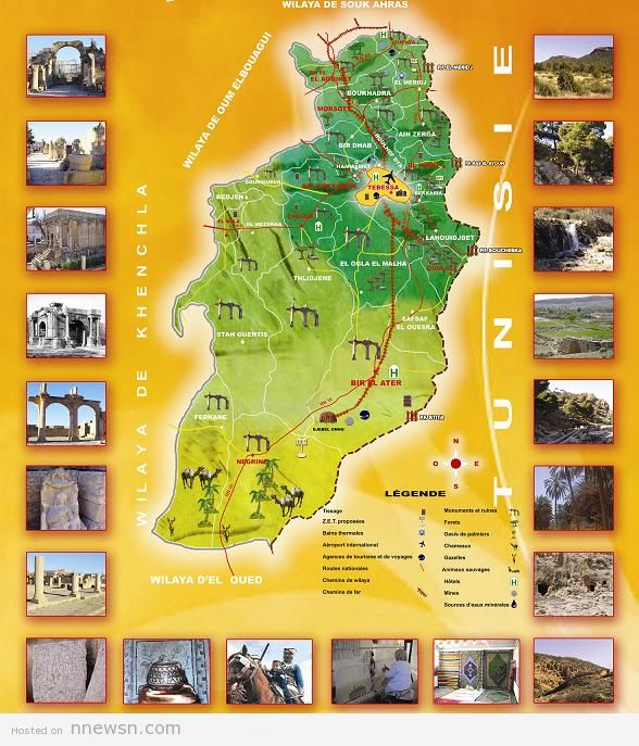 خريطة الجزائر السياحية