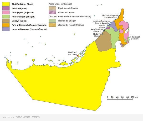 خريطة السكان بالامارات