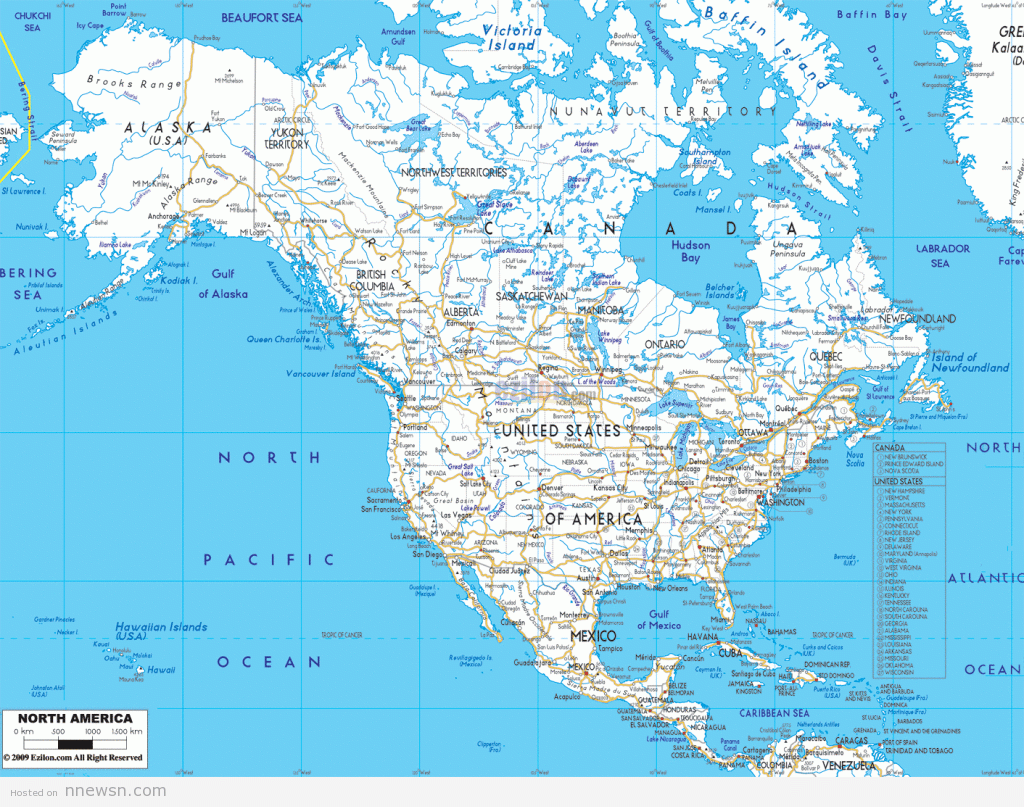 خريطة الطرق بامريكا الشمالية
