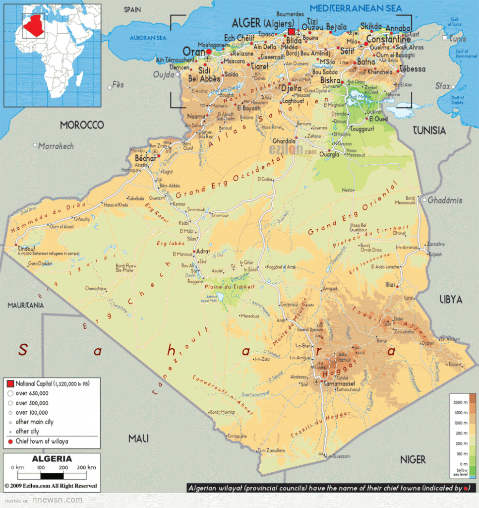 خريطة النبات في الجزائر