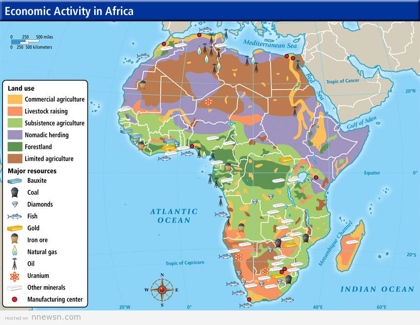 خريطة افريقيا الاقتصادية