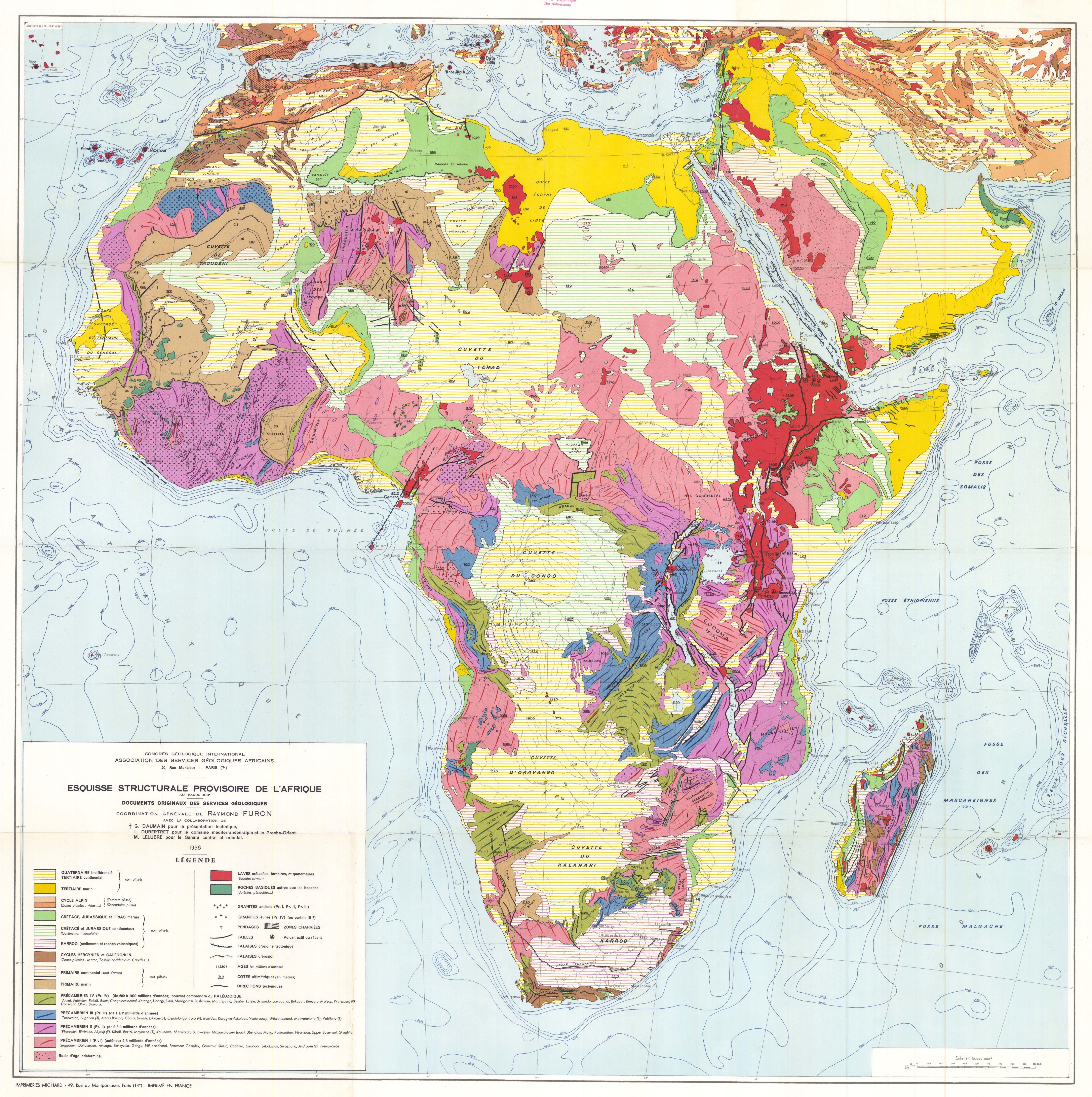 خريطة افريقيا الجيولوجية
