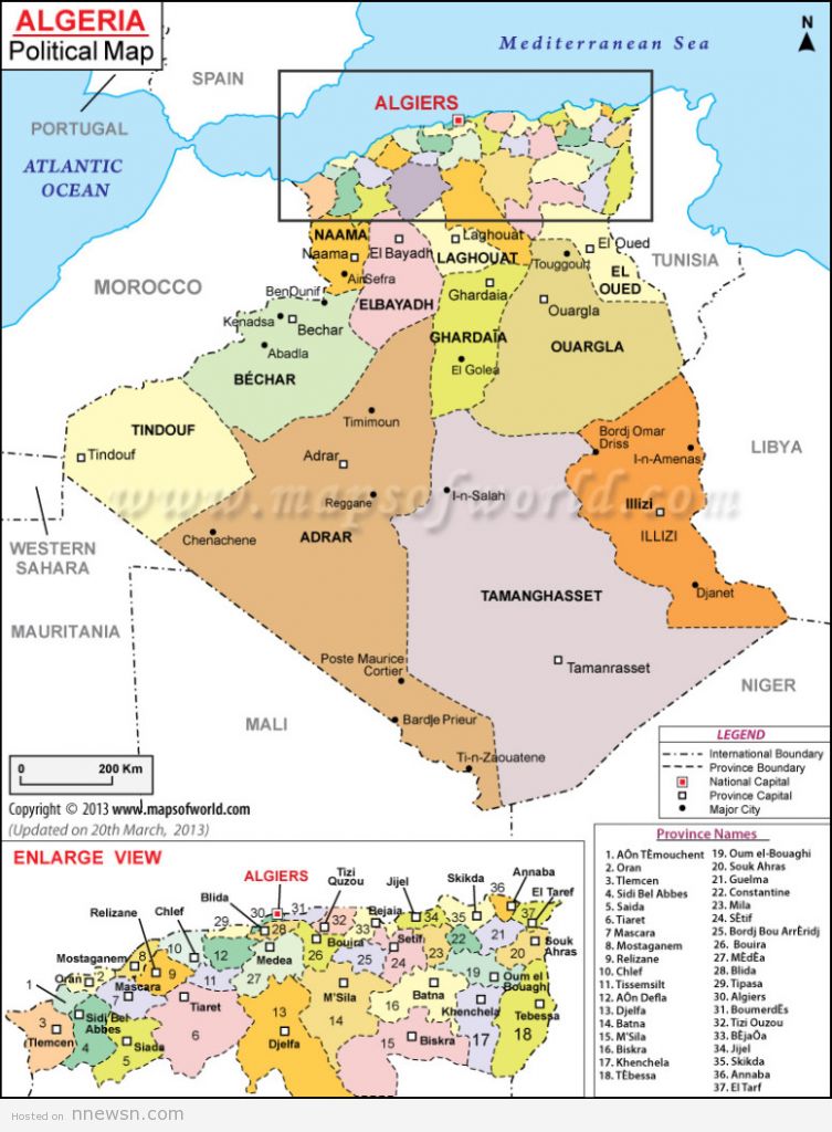 خريطة الجزائر السياسية