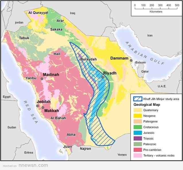 خريطة السعودية الهيدروليجية