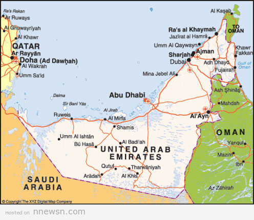 خريطة الطرق في الامارات